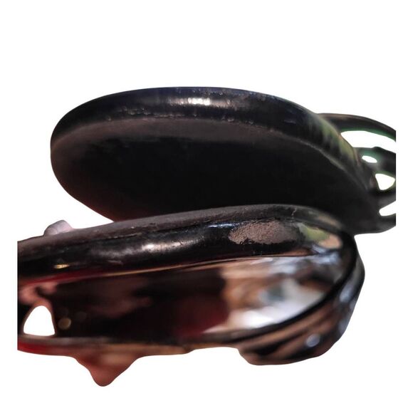 Sam Edelman Sandals Women's 10 Black Bay Slide Patent Leather Designer Sandal - Picture 5 of 5